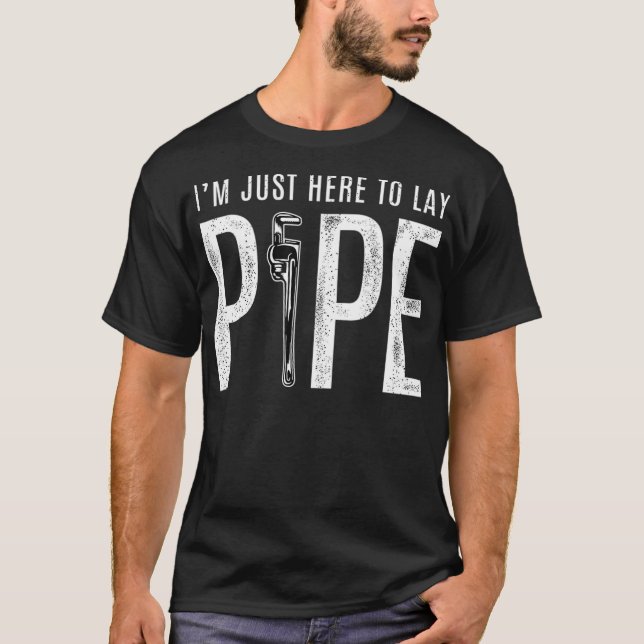 Lustigt för manar här till Ljugit pipe T Shirt (Framsida)
