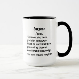 Lustigt för manar kvinnor i Surgeon Definition Mugg