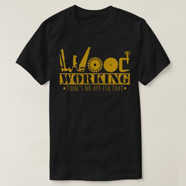 Lustigt för Woodworking Contrader Builder T Shirt (Design framsida)