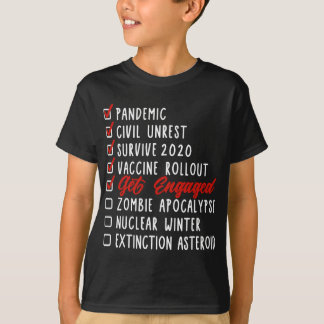 Lustigt Förlovning Giftermål Bröllop Par Gift I Q T Shirt