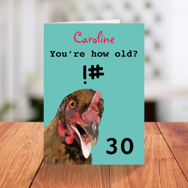 Lustigt förolämpande 30års födelsedag-kort för kyc kort (Skapare uppladdad)