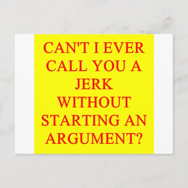 Lustigt förolämpande för idiot vykort (Framsida)