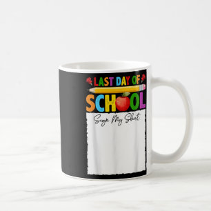 Lustigt förra skoldagen signerade min Shirt Autogr Kaffemugg