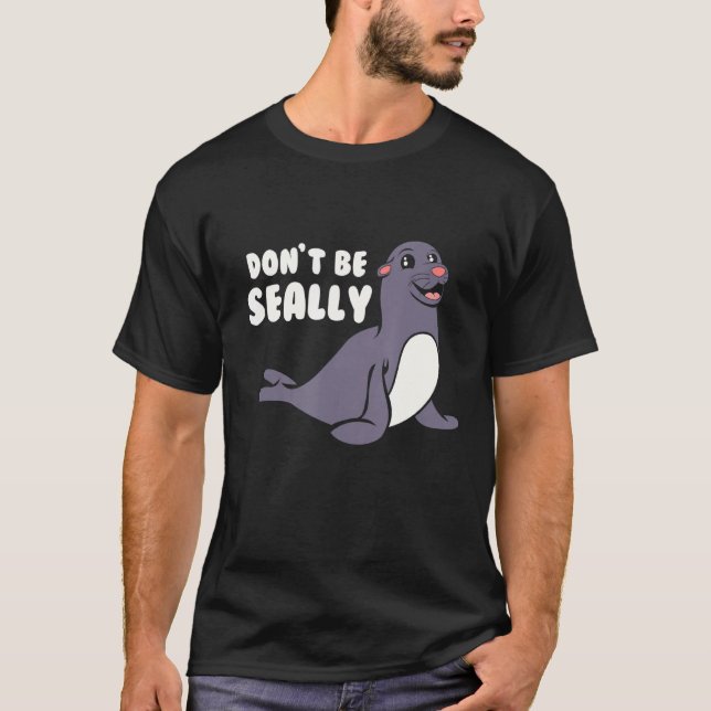 Lustigt, försegla inte t shirt (Framsida)