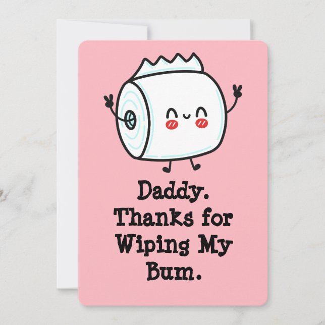 Lustigt första Fars dag-kort från Baby Inbjudningar (Framsida)