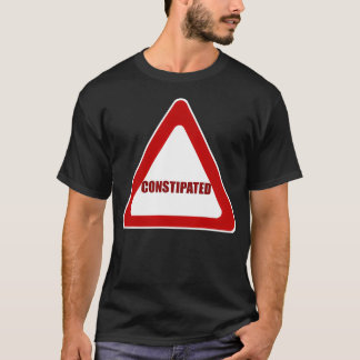 Lustigt förstoppat varningsskylt t shirt