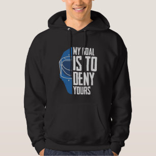 Lustigt försvar Goalie Ice Hockey Goalkeeper Hoodie