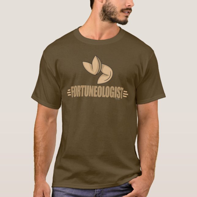 Lustigt Fortune Cookie Älskare T Shirt (Framsida)