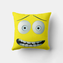 Lustigt förvånad Ansikte Dekorativ kudde