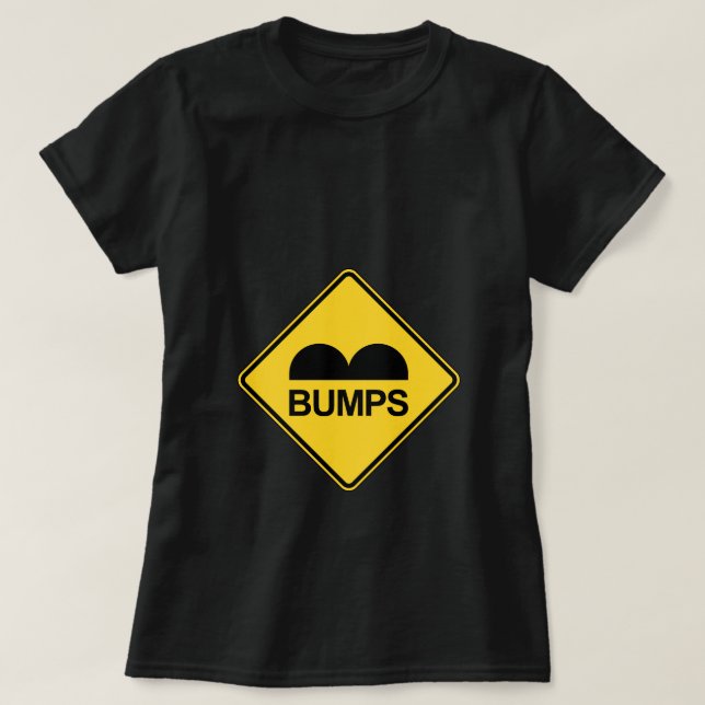 Lustigt förväntat Twillingar Bumps Traffic Sign Tee (Design framsida)