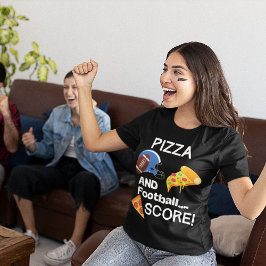 Lustigt fotboll och Pizza T Shirt