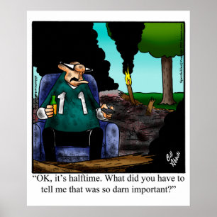 Lustigt fotbollsspel Humor Poster