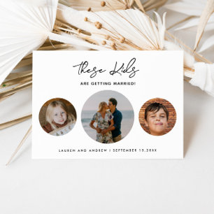 Lustigt foto som de här barnen Gifta sig Bröllop Spara Datumet