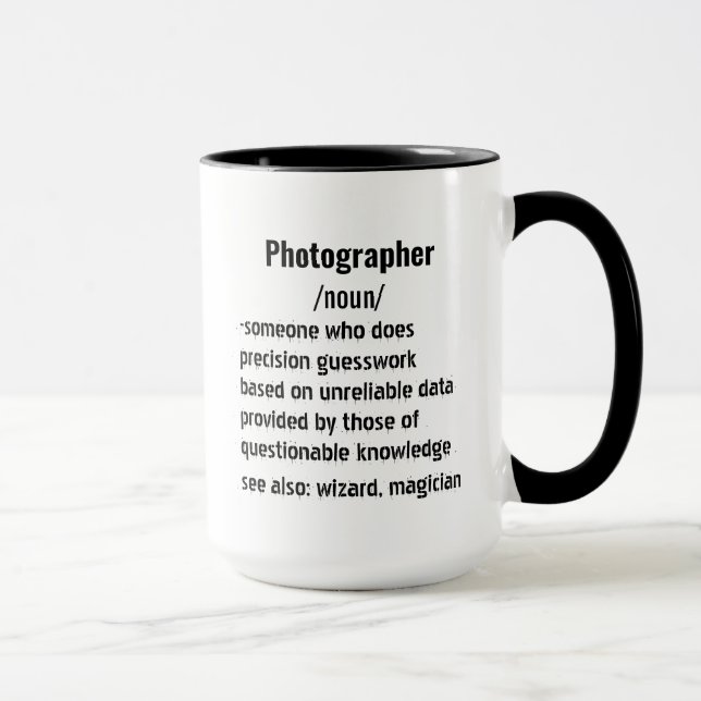 Lustigt fotografformat Definitioner ger för manar  Mugg (Höger)