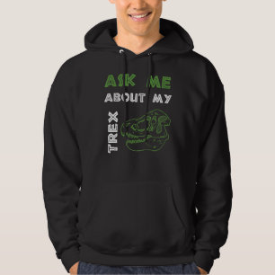 Lustigt Fråga mig om My Trex Manar Womens Kids Coo Hoodie