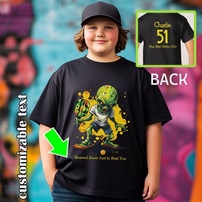 Lustigt främmande pickleball t shirt (Funny alien pickleball t shirt)