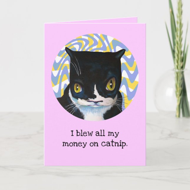 Lustigt från Kat Birthday Card Kort (Framsida)
