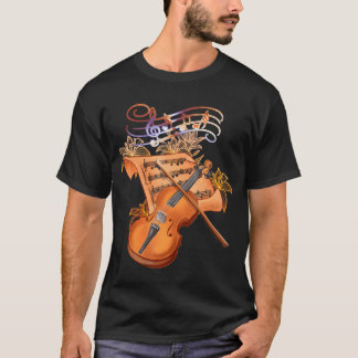 Lustigt från Violin och Musical Note T Shirt