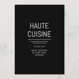 Lustigt Fransk Chef Haute-Cuisineet Inbjudningar