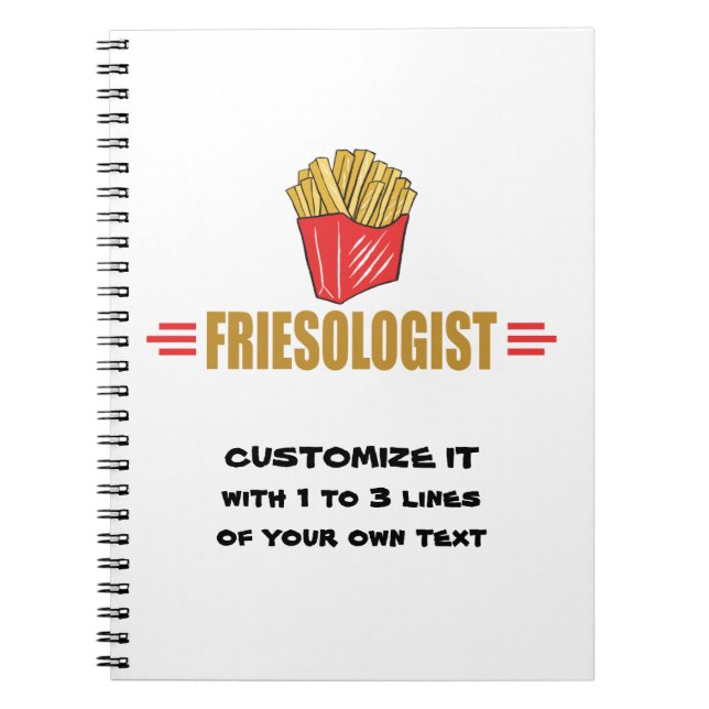 Lustigt Fransk Fries Anteckningsbok (Framsidan)