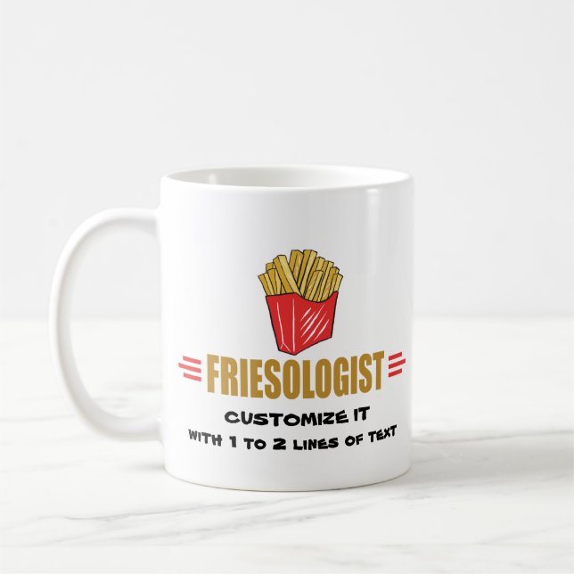Lustigt Fransk Fries Kaffemugg (Vänster)