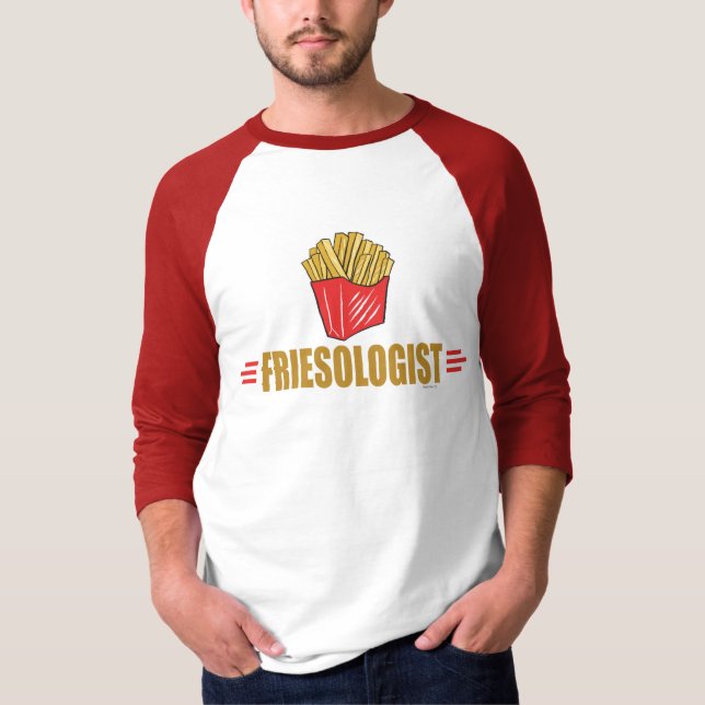 Lustigt Fransk Fries T-shirt (Framsida)