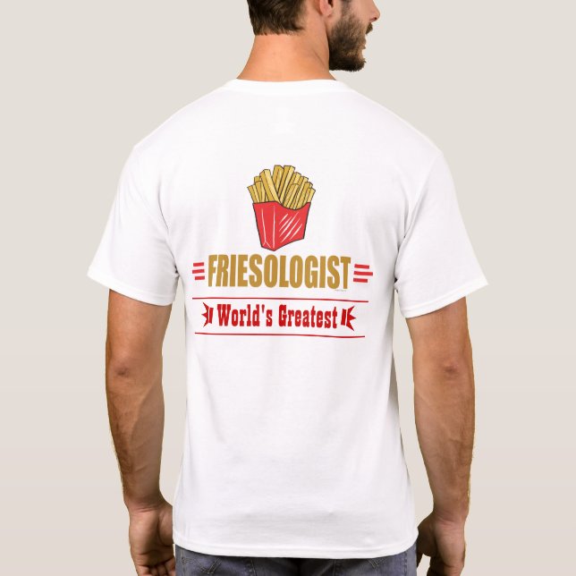 Lustigt Fransk Fries Tee Shirt (Baksida)