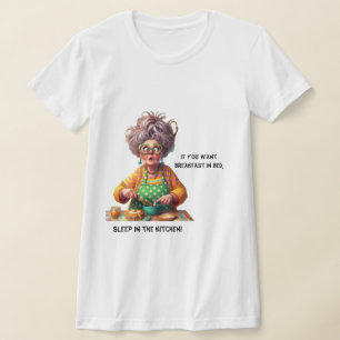 Lustigt Frazzled Old Dam Pancake-Skapar Tecknad T Shirt