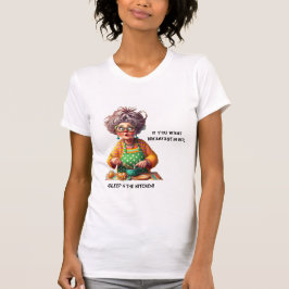 Lustigt Frazzled Old Dam Pancake-Skapar Tecknad T Shirt