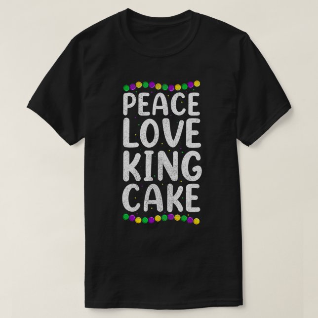 Lustigt Fredskupe Kärlek Kung Cake Party Apparel,  T Shirt (Design framsida)
