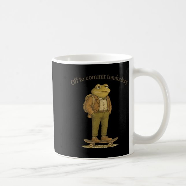 Lustigt Frog Meme Fånig Mörk Humor av för att bind Kaffemugg (Höger)