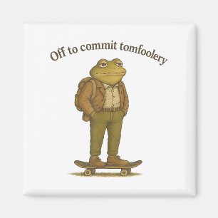 Lustigt Frog Meme Fånig Mörk Humor av för att bind Magnet