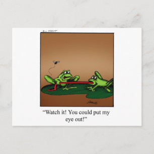 Lustigt Frog Tecknad Art Gifts! Vykort