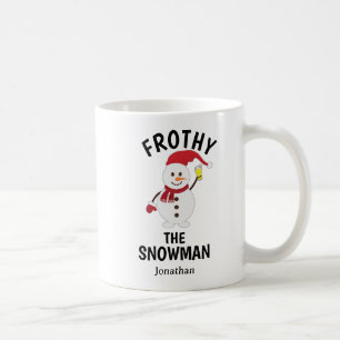 Lustigt Frosty Snögubbe med Beer Personlig Kaffemugg