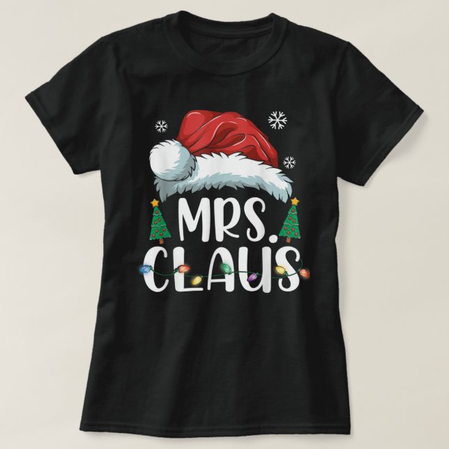 Lustigt, fru Claus Tomt Julmatchning, lite P T Shirt (Design framsida)