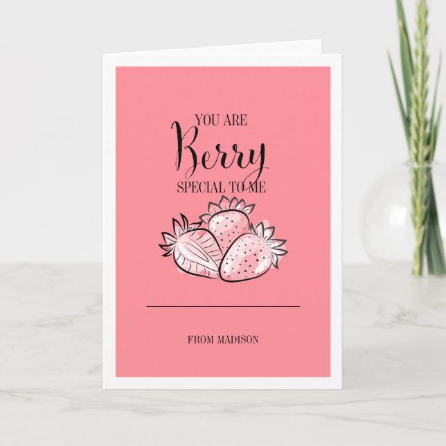 Lustigt Fruit Pun Berry Speciellt Valentine Card Helgkort (Framsida)