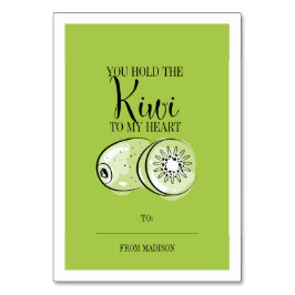 Lustigt Fruit Pun Kiwi Classroom Valentine Card Bordsnummer
