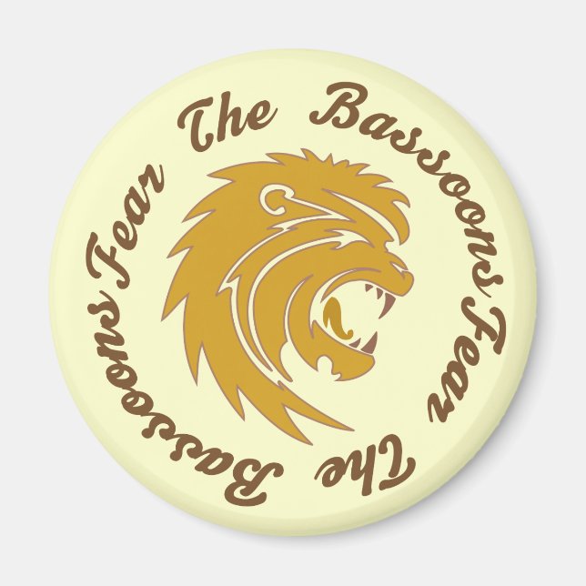 Lustigt fruktar Basson Magnet (Framsidan)