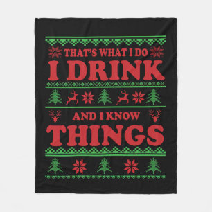 Lustigt ful christmas sweater whiskey ord fleecefilt