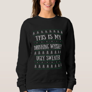 Lustigt ful christmas sweater whiskey ord t shirt