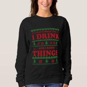 Lustigt ful christmas sweater whiskey ord t shirt