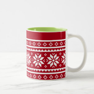Lustigt ful julsötare mönster kaffe koppar