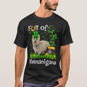 Lustigt Fullt av Shenanigans Westie Hund St Patric T Shirt