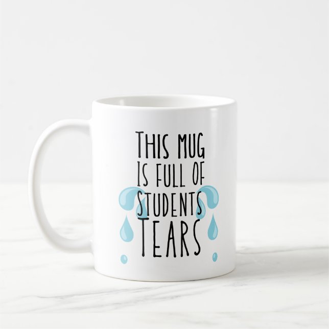 Lustigt Fullt Studenter Tårar Coffee Mugg (Vänster)