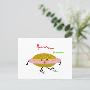 Lustigt fungerande hotdog vykort