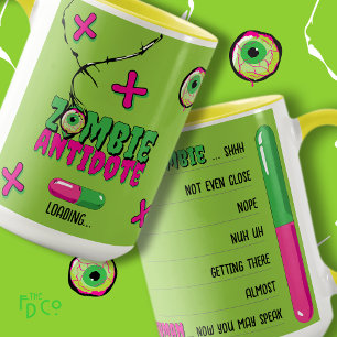 Lustigt Funky Cute Zombie Antidote Loading... Mugg