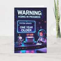 Lustigt Futuristiska Födelsedag Varning: Åldersför