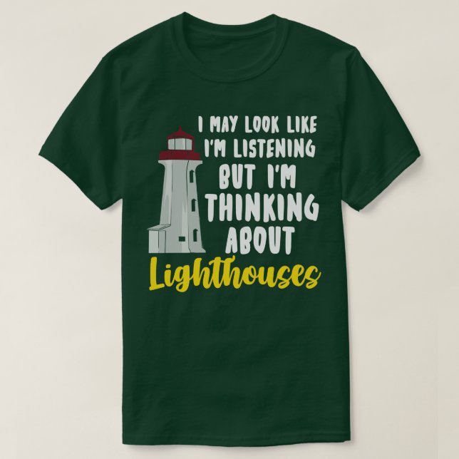 Lustigt fyr Illustration T Shirt (Design framsida)