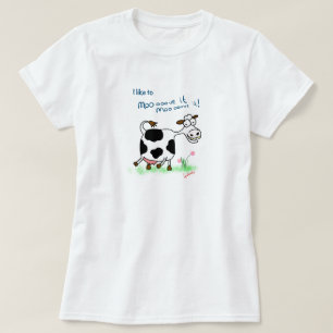 Lustigt galna ko-tecknad t-shirt... tee