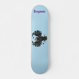 Lustigt galna tecknader av kråkans korv mini skateboard bräda 18,5 cm